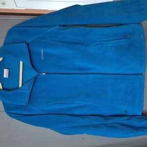 Columbia‎ women's Bright Blue Almost Turqoise fleece jacket XL